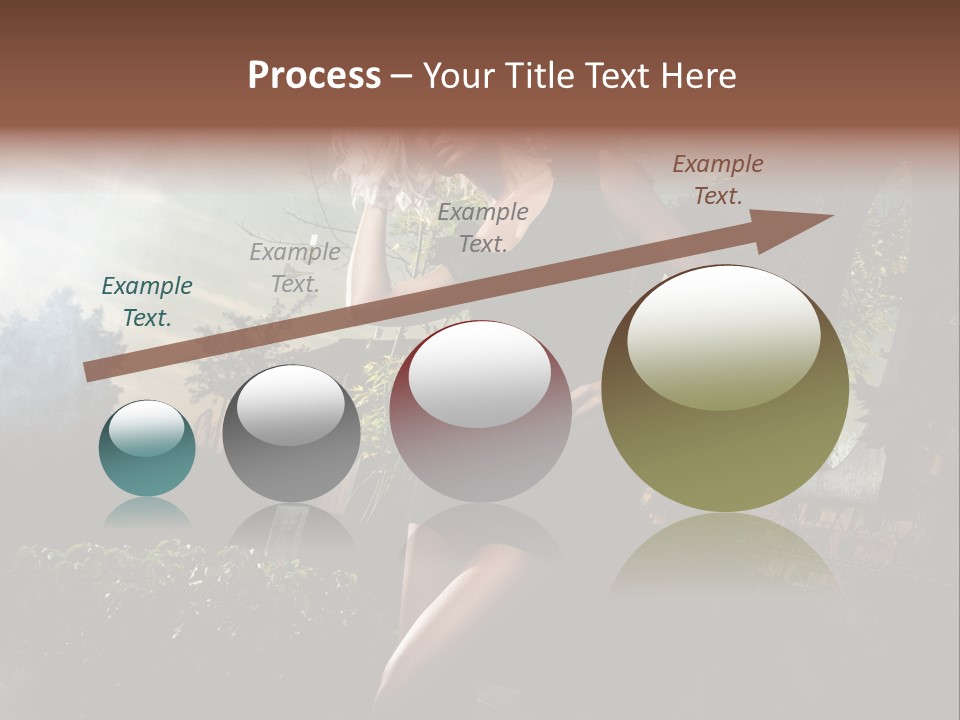 Girl Sensuality Flower PowerPoint Template