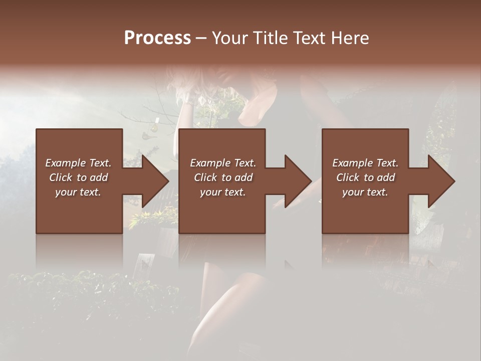 Girl Sensuality Flower PowerPoint Template