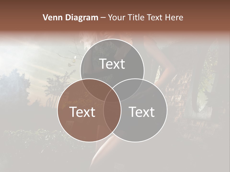 Girl Sensuality Flower PowerPoint Template