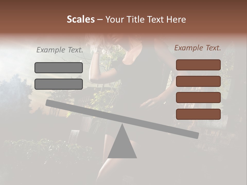 Girl Sensuality Flower PowerPoint Template