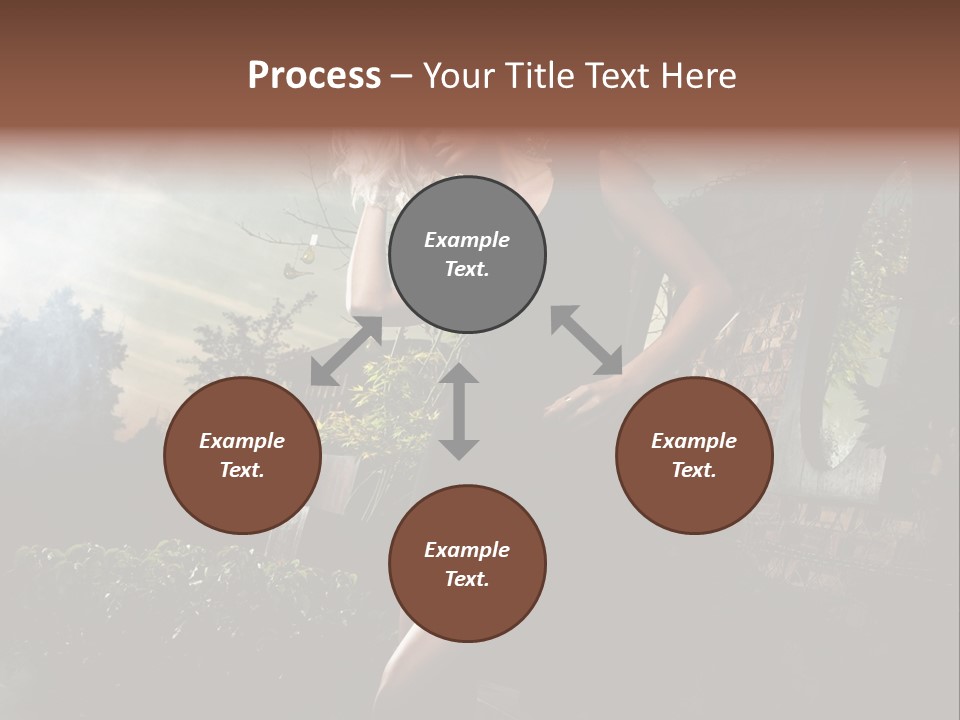 Girl Sensuality Flower PowerPoint Template