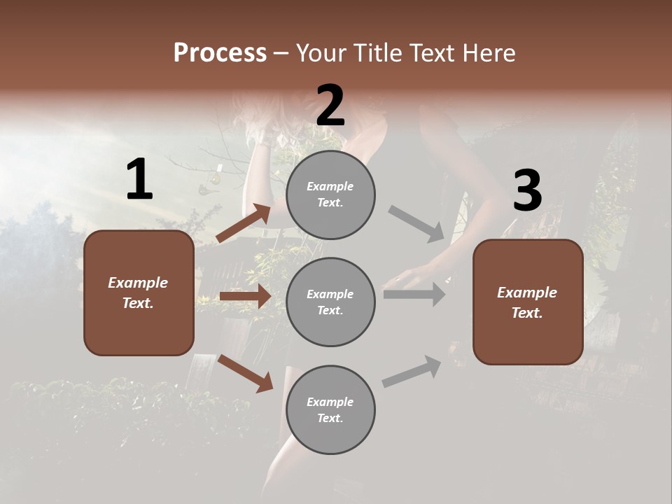 Girl Sensuality Flower PowerPoint Template
