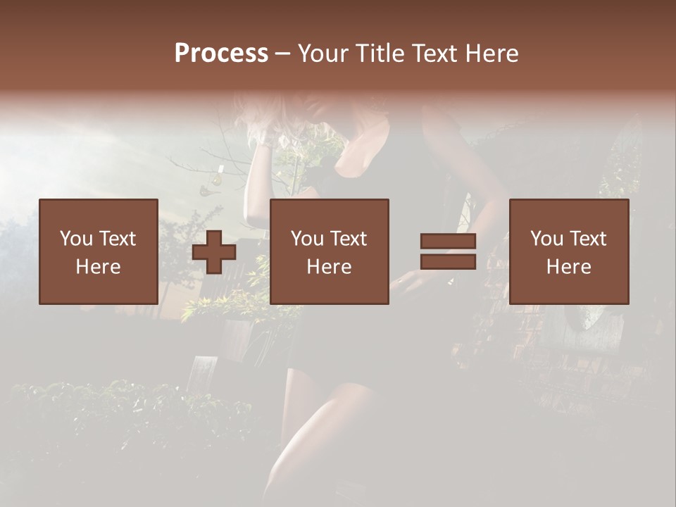 Girl Sensuality Flower PowerPoint Template