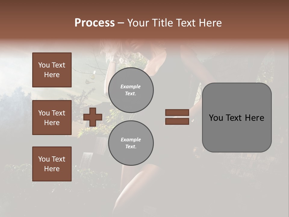 Girl Sensuality Flower PowerPoint Template