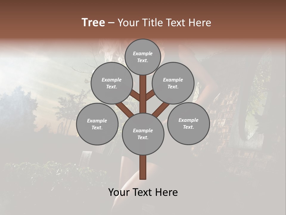 Girl Sensuality Flower PowerPoint Template