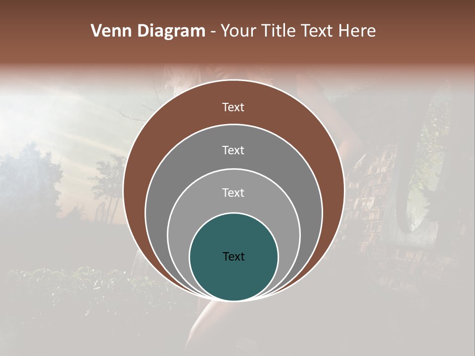 Girl Sensuality Flower PowerPoint Template