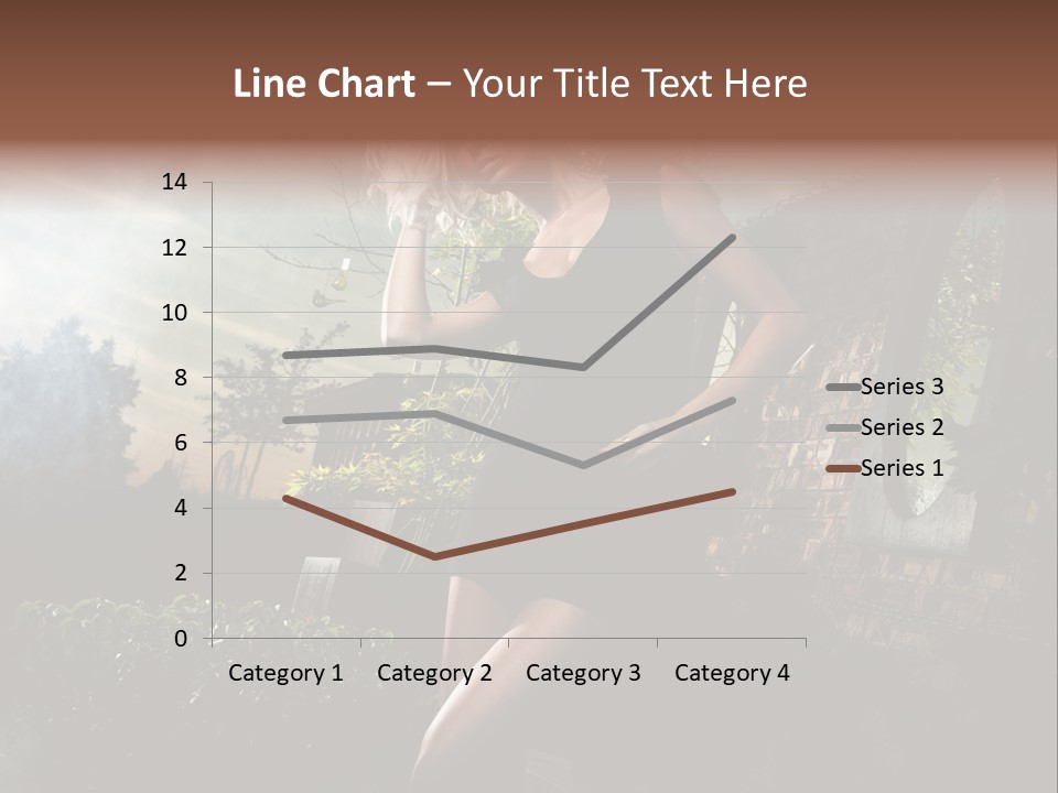 Girl Sensuality Flower PowerPoint Template