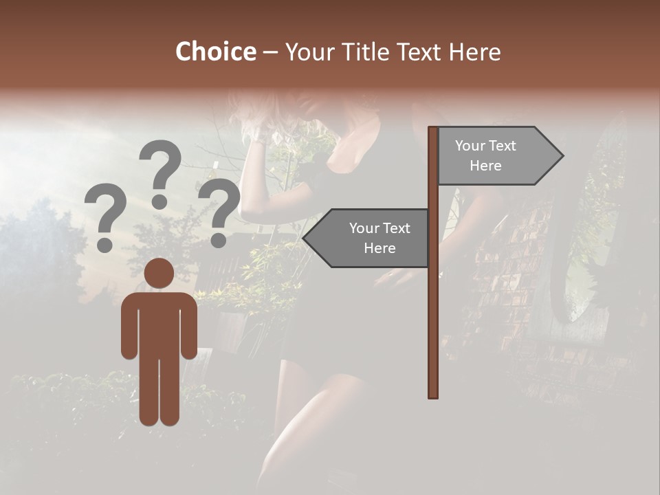 Girl Sensuality Flower PowerPoint Template