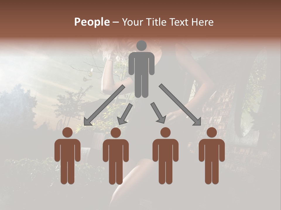 Girl Sensuality Flower PowerPoint Template