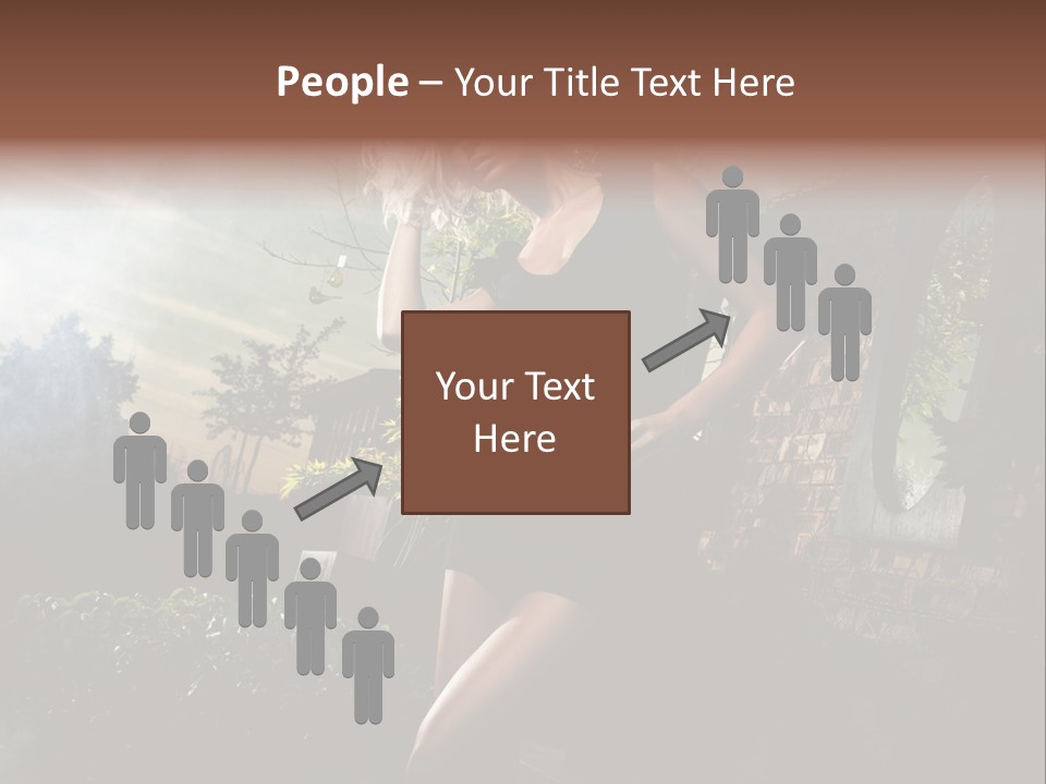 Girl Sensuality Flower PowerPoint Template