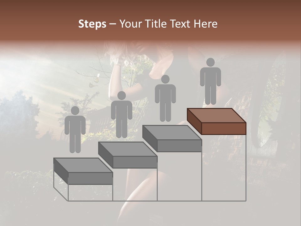 Girl Sensuality Flower PowerPoint Template