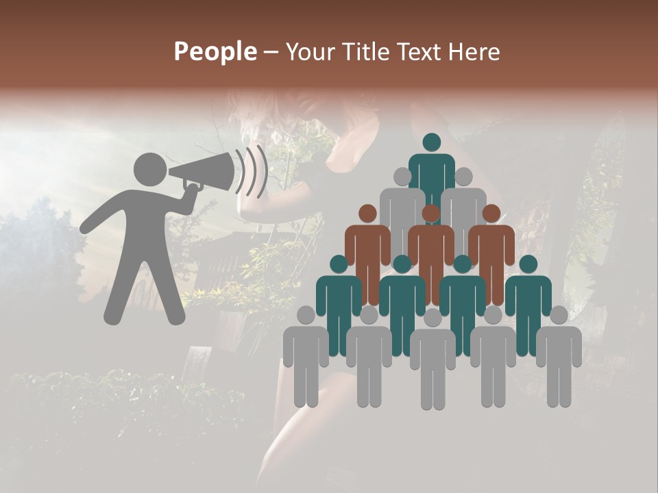 Girl Sensuality Flower PowerPoint Template