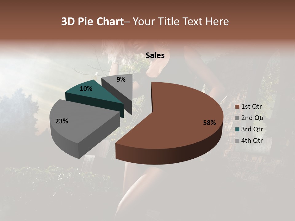 Girl Sensuality Flower PowerPoint Template