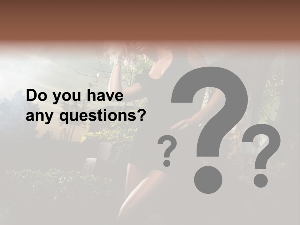 Girl Sensuality Flower PowerPoint Template