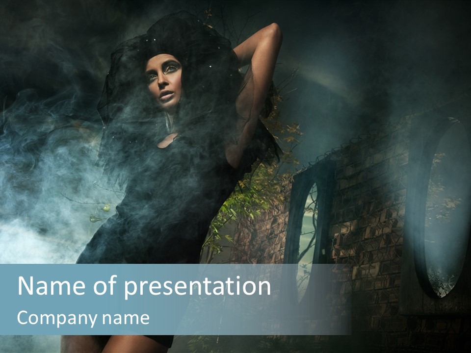 Black Gorgeous Sensual PowerPoint Template