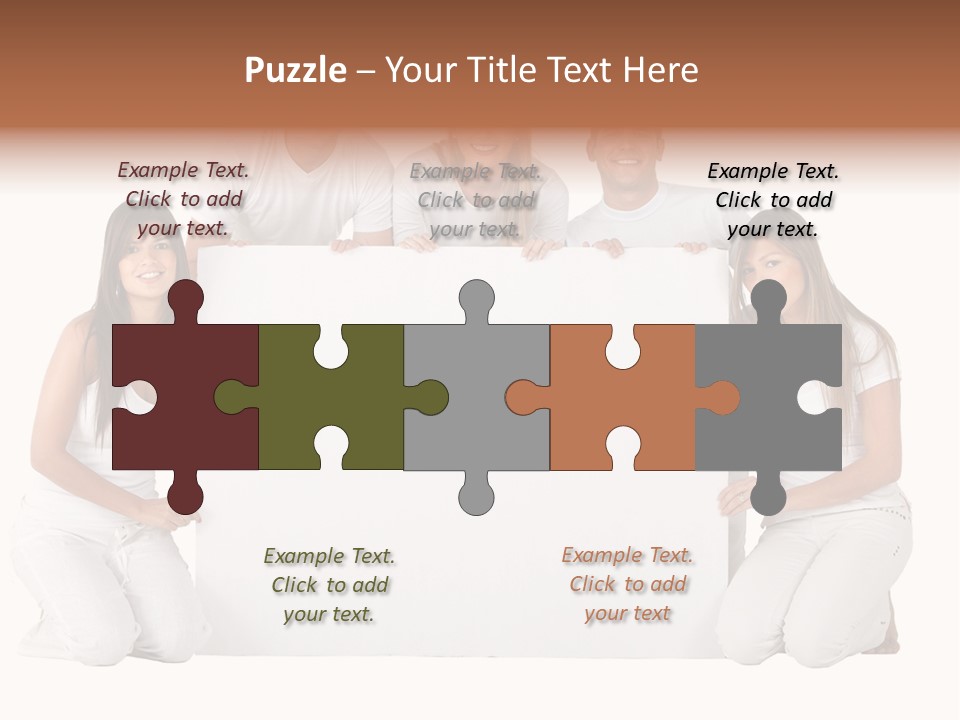 Cheerful Poster People PowerPoint Template