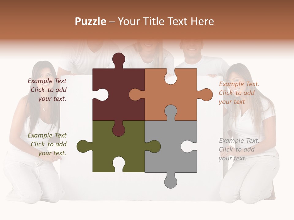 Cheerful Poster People PowerPoint Template