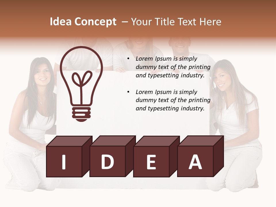 Cheerful Poster People PowerPoint Template