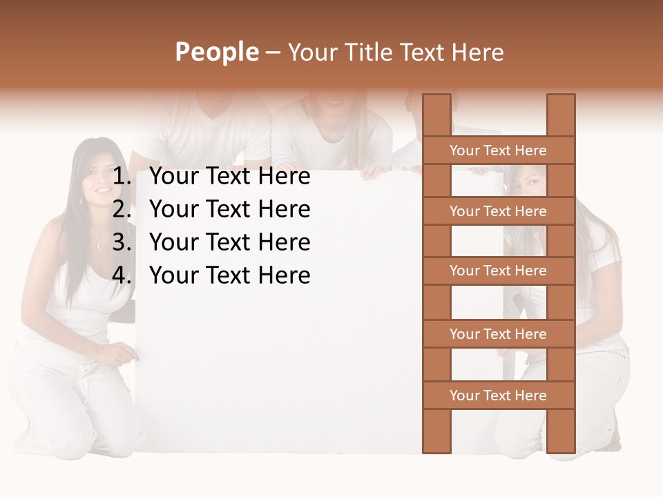 Cheerful Poster People PowerPoint Template