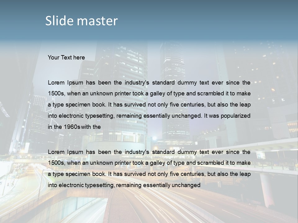 Center Exposure Rush PowerPoint Template