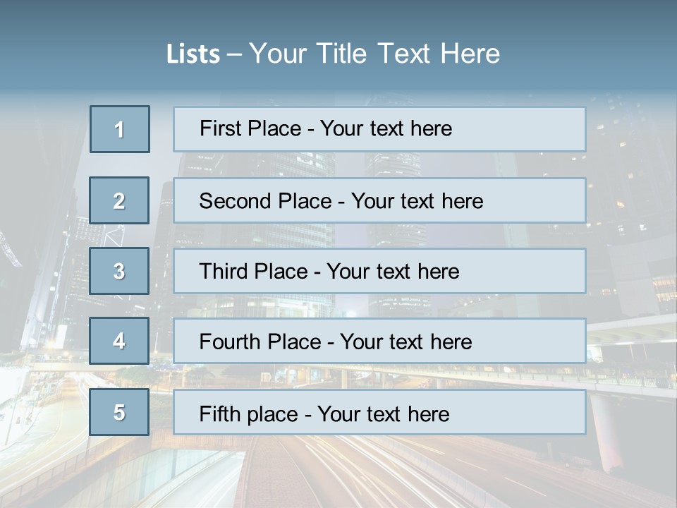 Center Exposure Rush PowerPoint Template
