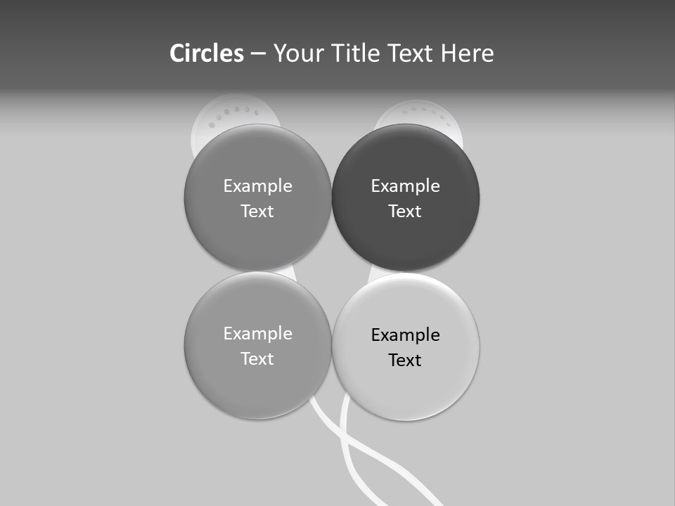 Earbud Headphone Close PowerPoint Template