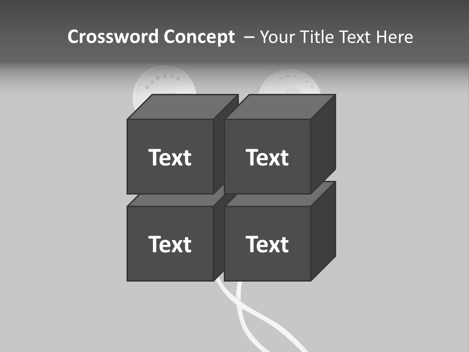 Earbud Headphone Close PowerPoint Template