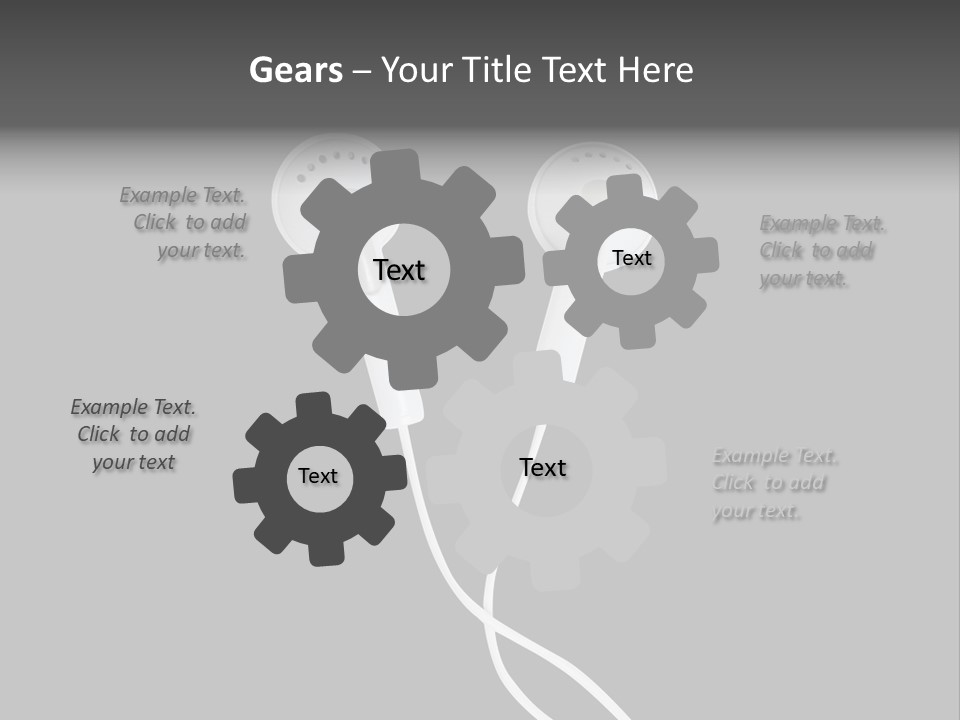 Earbud Headphone Close PowerPoint Template