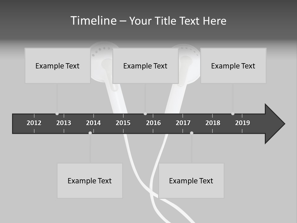 Earbud Headphone Close PowerPoint Template