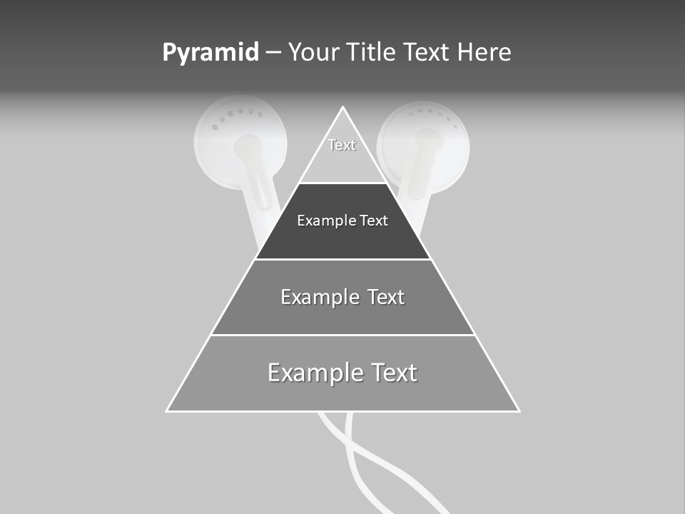 Earbud Headphone Close PowerPoint Template