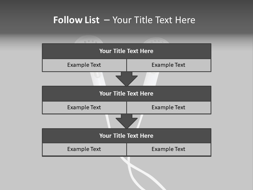 Earbud Headphone Close PowerPoint Template