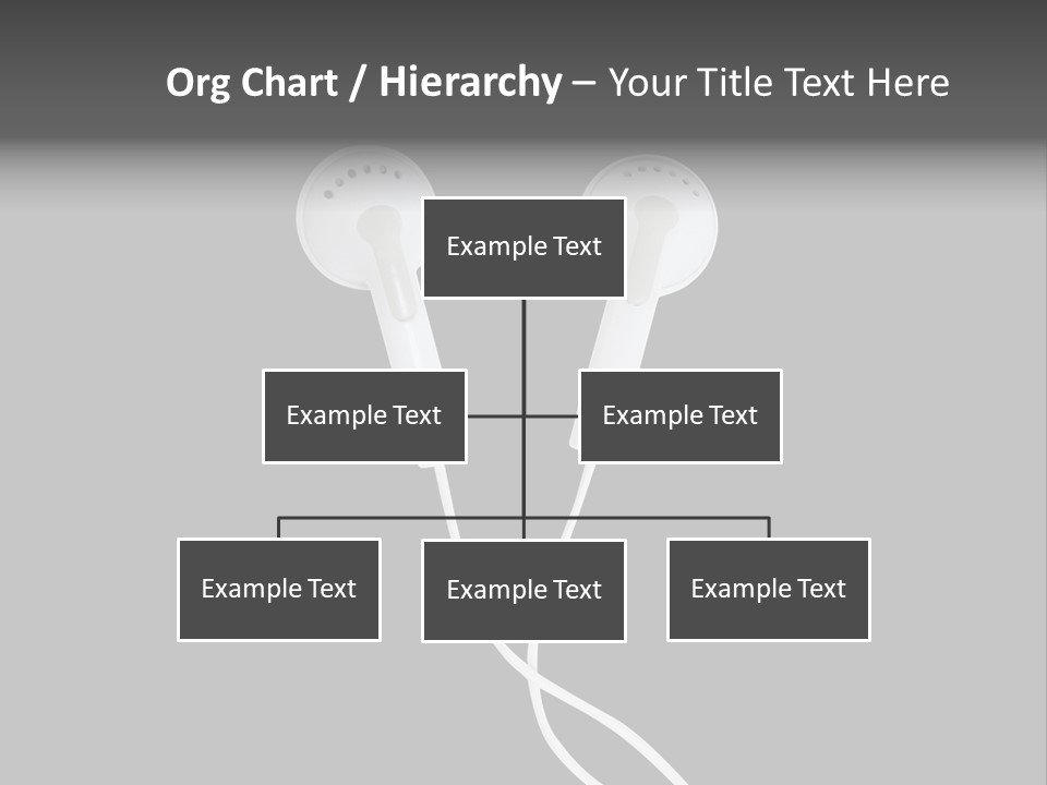 Earbud Headphone Close PowerPoint Template