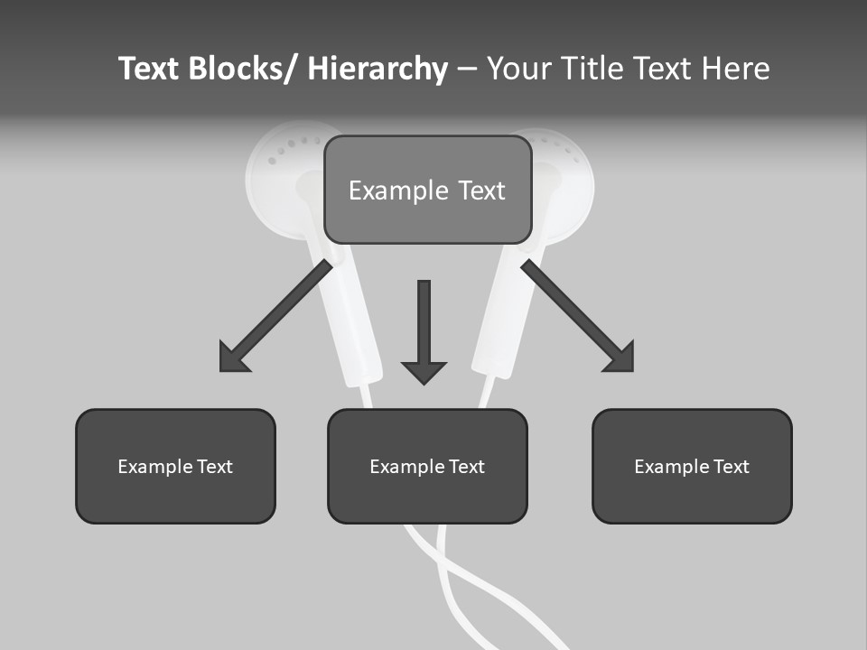 Earbud Headphone Close PowerPoint Template