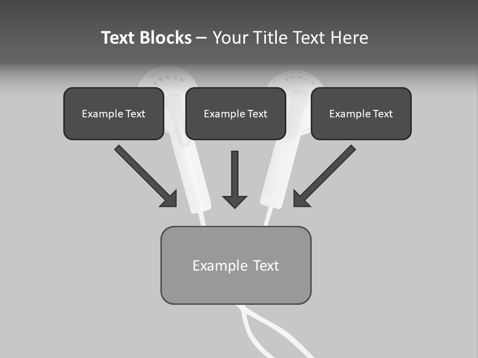 Earbud Headphone Close PowerPoint Template