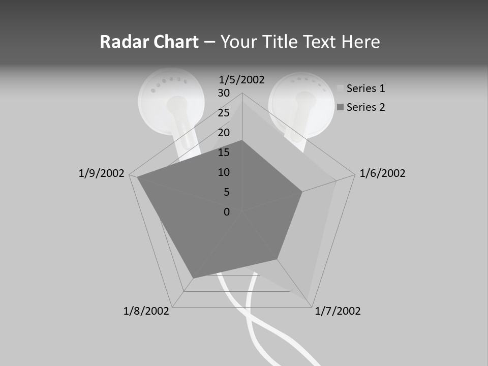 Earbud Headphone Close PowerPoint Template