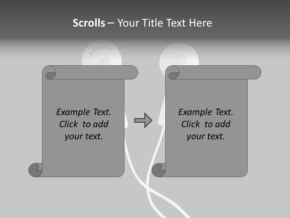 Earbud Headphone Close PowerPoint Template