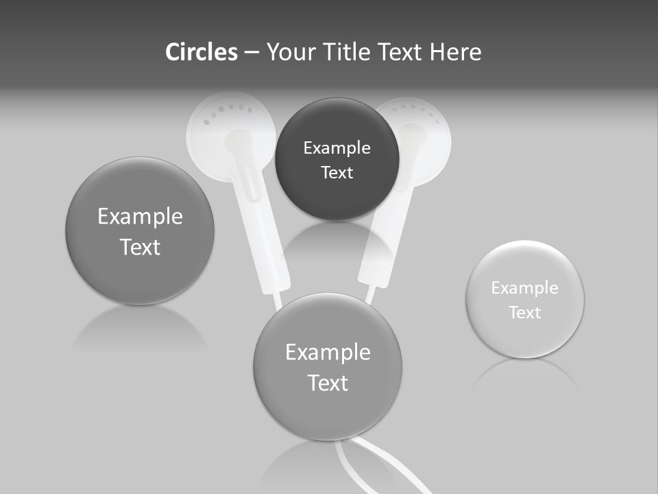 Earbud Headphone Close PowerPoint Template