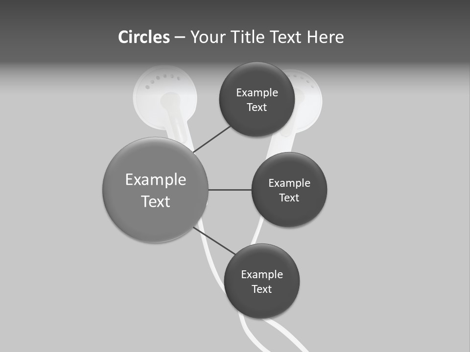 Earbud Headphone Close PowerPoint Template