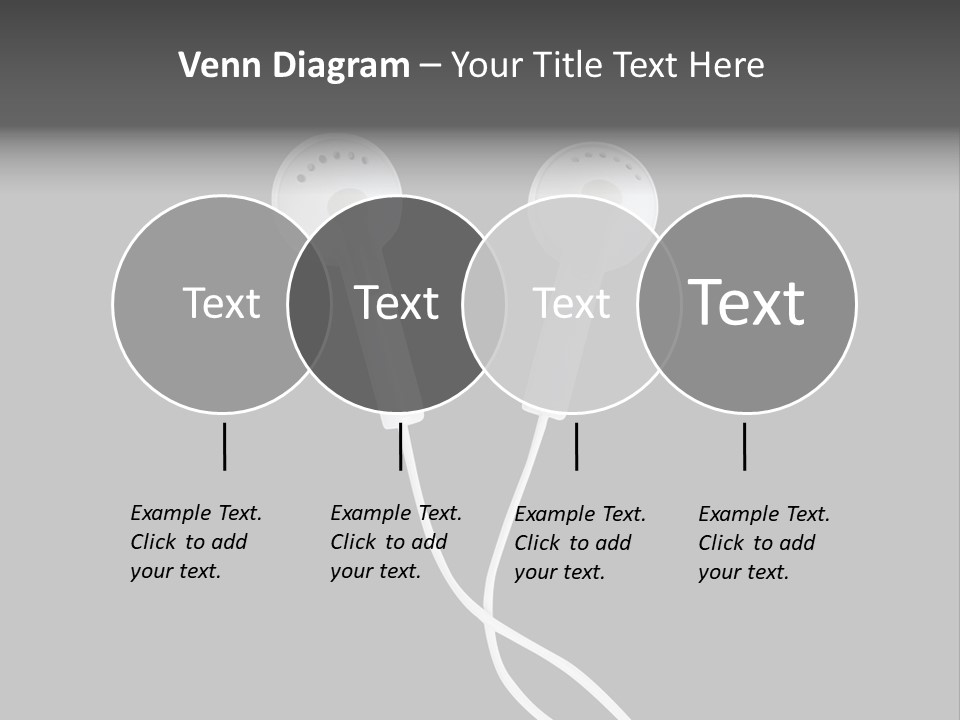 Earbud Headphone Close PowerPoint Template