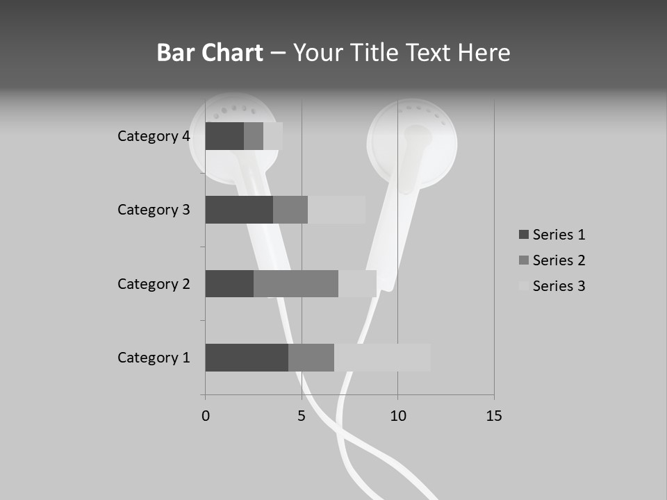 Earbud Headphone Close PowerPoint Template
