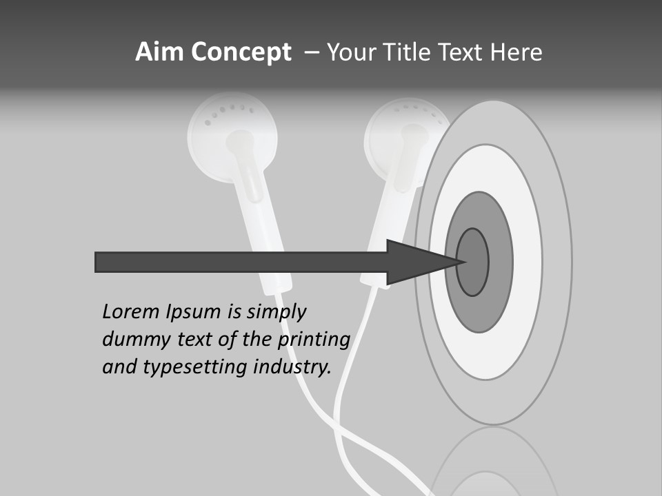 Earbud Headphone Close PowerPoint Template