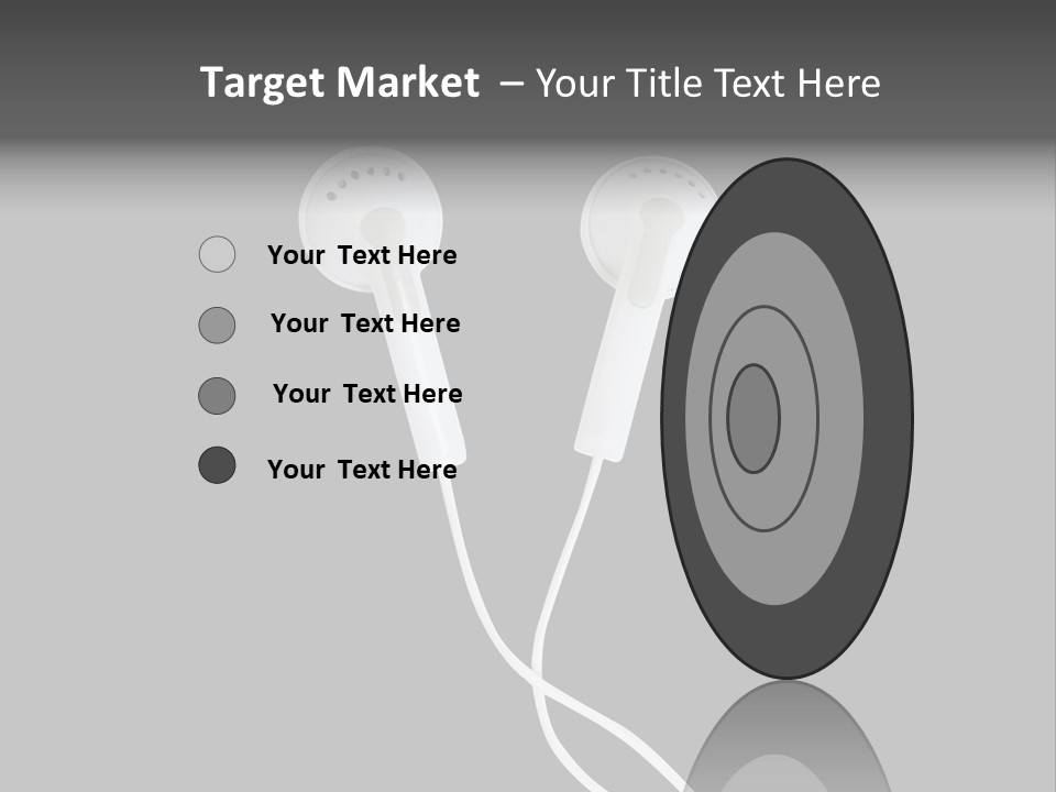 Earbud Headphone Close PowerPoint Template