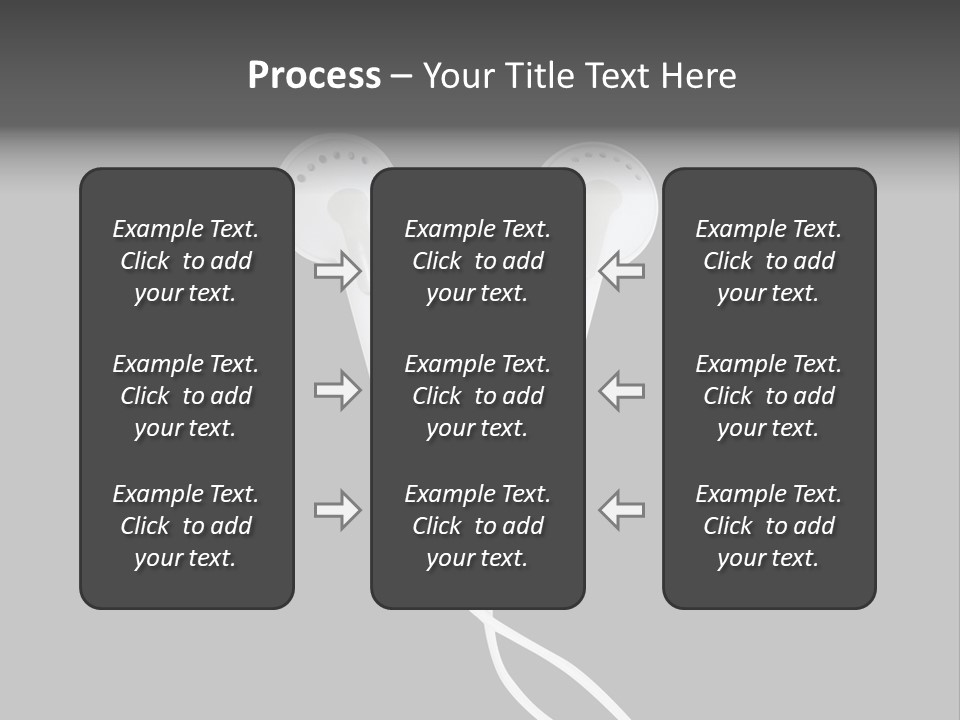 Earbud Headphone Close PowerPoint Template