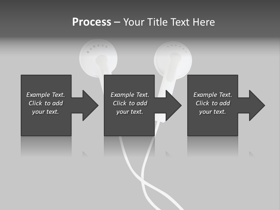 Earbud Headphone Close PowerPoint Template