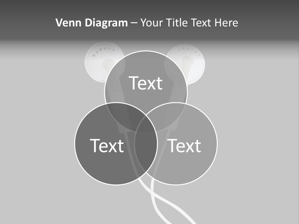 Earbud Headphone Close PowerPoint Template