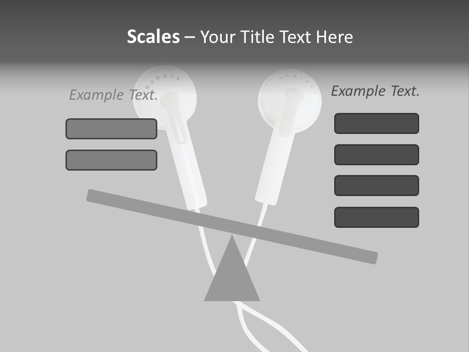 Earbud Headphone Close PowerPoint Template