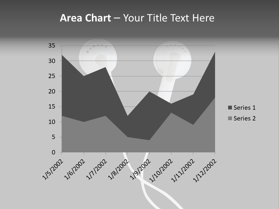 Earbud Headphone Close PowerPoint Template