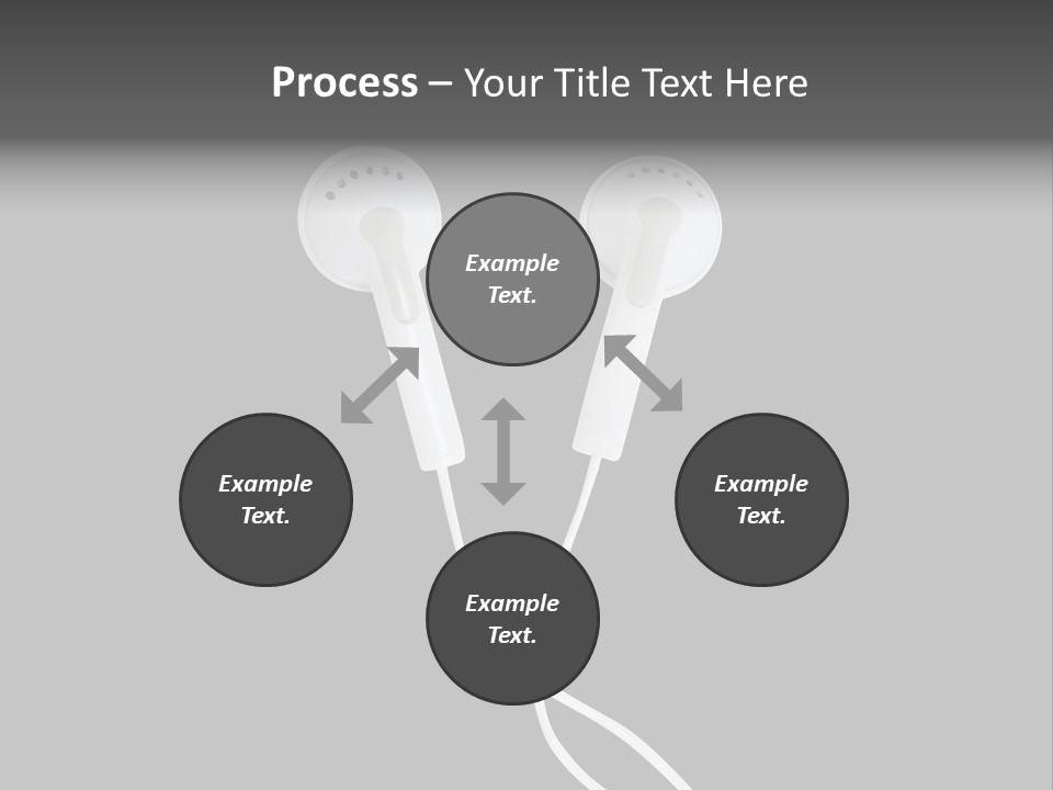Earbud Headphone Close PowerPoint Template