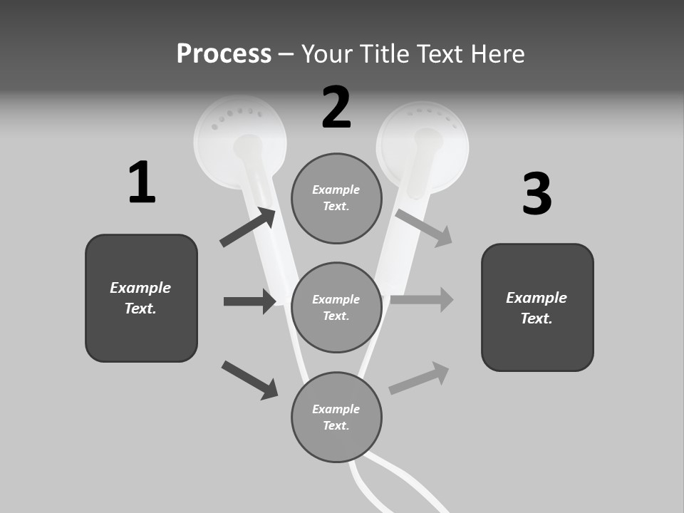Earbud Headphone Close PowerPoint Template