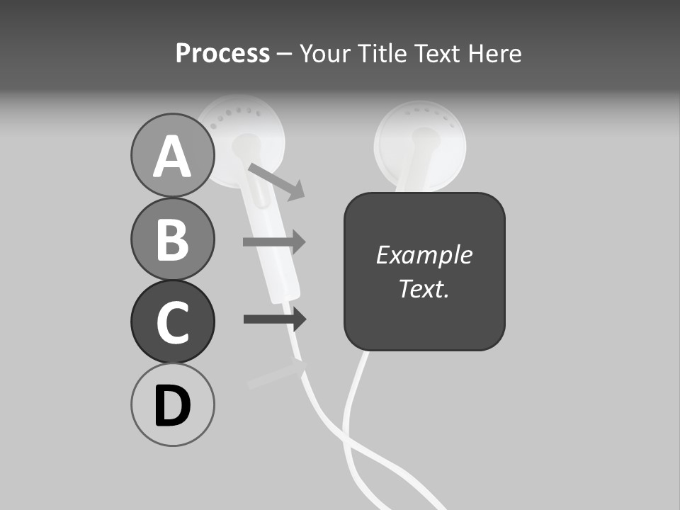 Earbud Headphone Close PowerPoint Template
